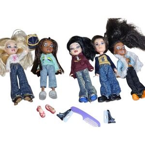 Bratz Mini Dolls Lot 5 Boys Girls Fashion Doll Collection Accessories